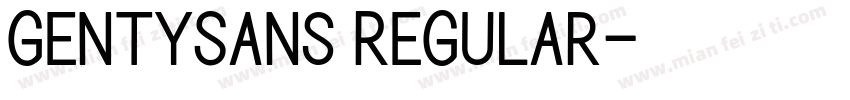 GentySans Regular字体转换